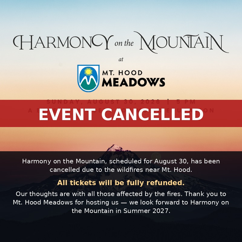 Harmony on the Mountain ~ Event Canceled